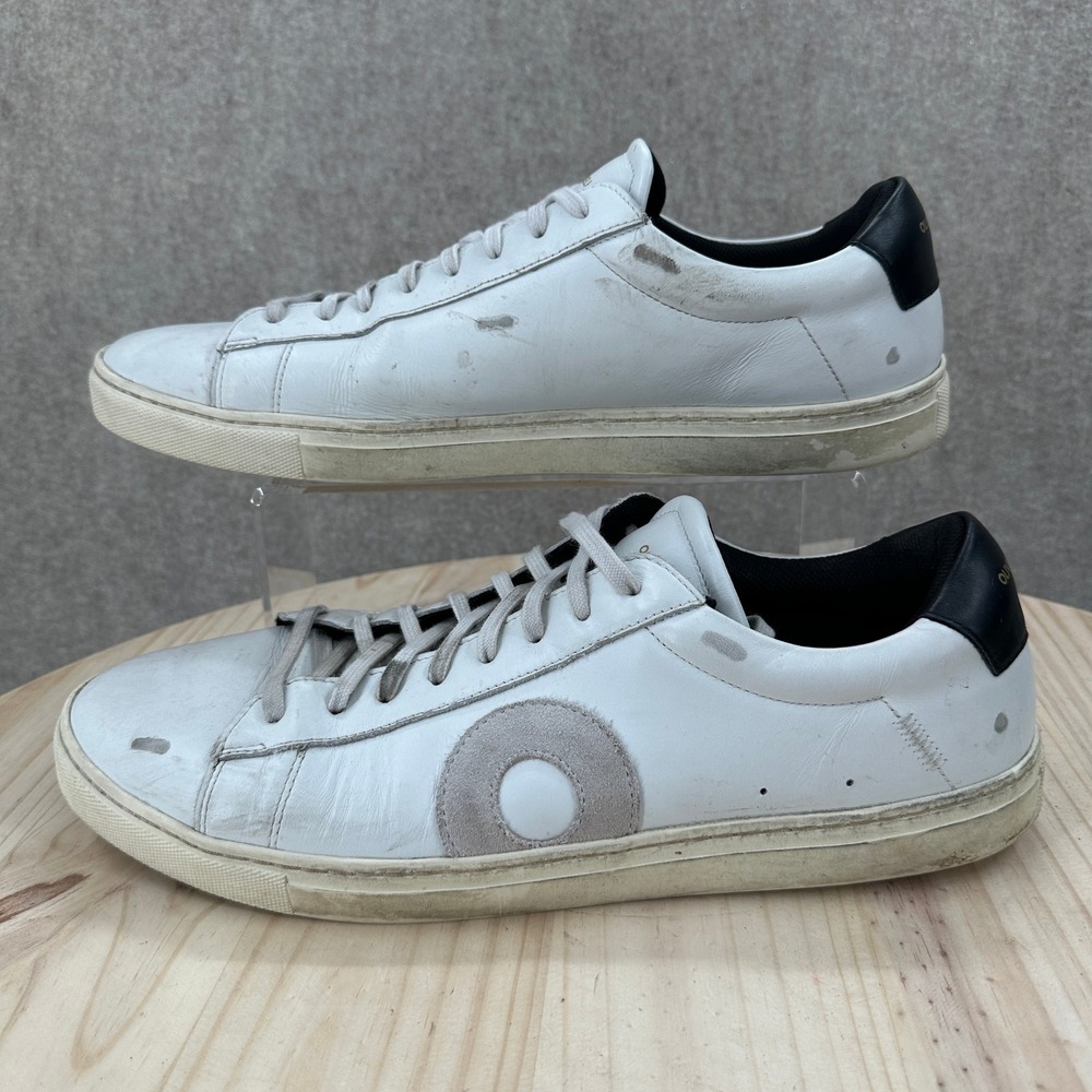Oliver Cabell Low 1 Belmont Sneakers Mens 13 White Distressed Leather Low Top